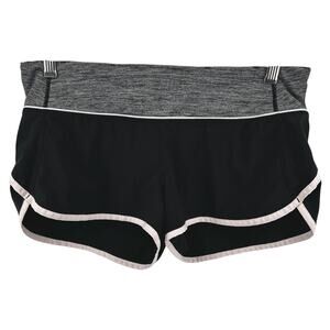 Lululemon Speed Short Pocket Swift Ultra Black Heathered Gray Angel Wing 6